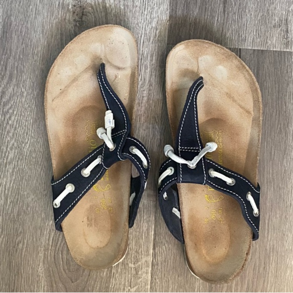 Birkenstock Papillio Navy Nautical Sandal Size 9